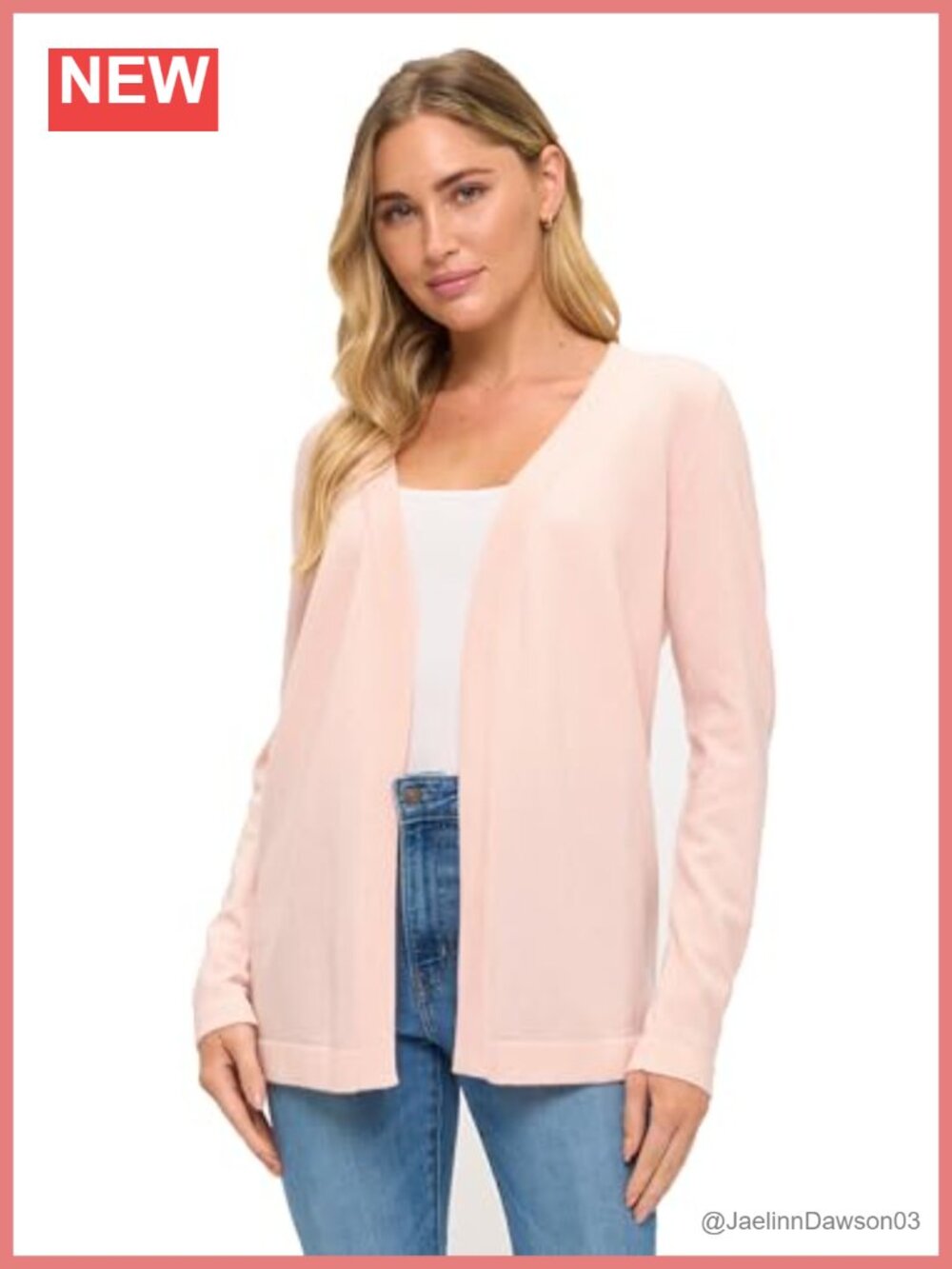 100% Cashmere Long Sleeve Open Front Drape Cardigan